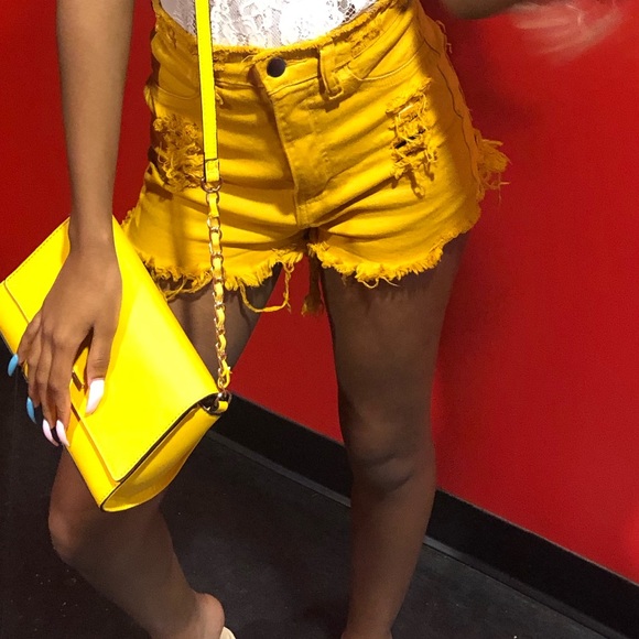 Fashion Nova Pants - Mustard Shorts Fashion Nova Pants - Mustard Shorts